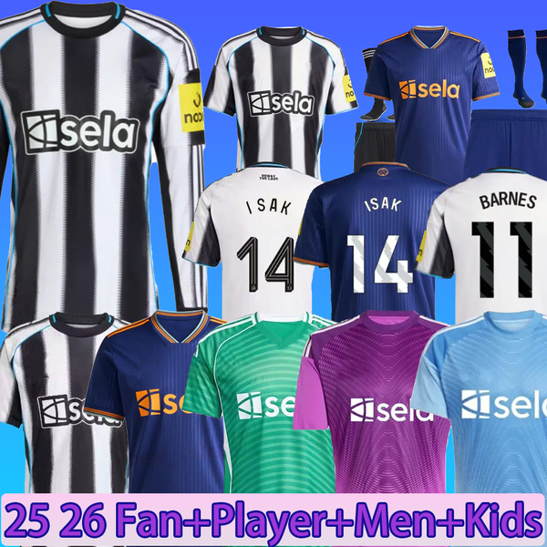 

25 26 newcastled united Soccer Jerseys Bruno G 14 Isak GordonBotman Joelinton Tonali Livramento Willock Krafth jersey football shirt kit kids nufc 25 26 long, 25 26 home player+epl