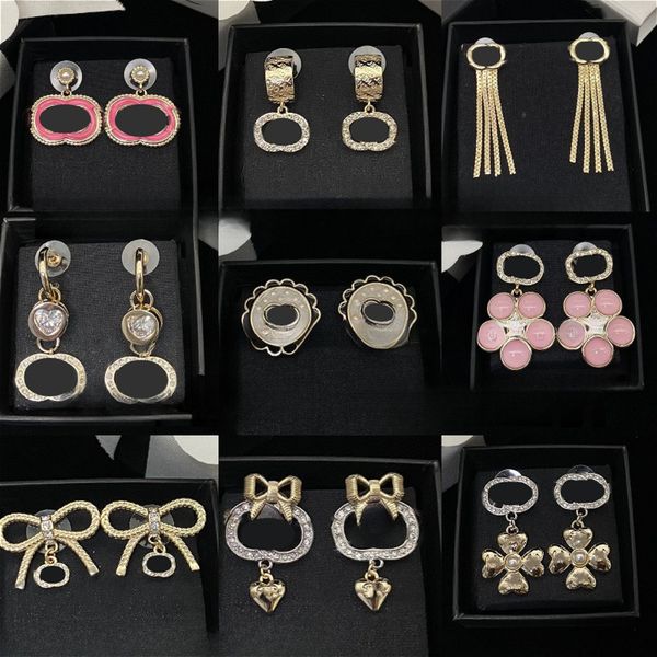 

Designer Pearl Diamond Earrings Women's Letter Earrings C Letter Earrings High Quality Women's Wedding Gift Jewelry Fashion Stud Earrings