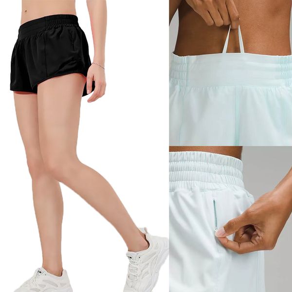 

Womens Yoga Shorts Outfits With Exercise Fitness Wear Short Pants Girls Running Elastic Pants Sportswear Pockets 8798, White