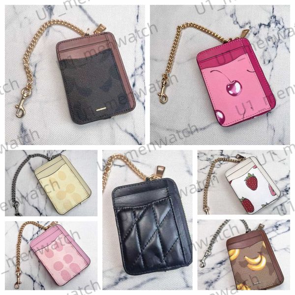 

Designer Keychain co ch For Women Charm Keyring cherry Fashion Mens Key Chain Leather Wallet Keychains Luxury Mini Purse Bag Pendant