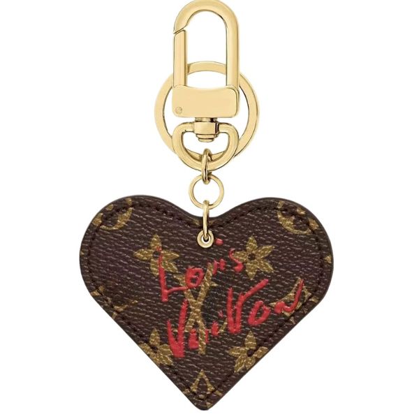 

Hot Selling Designer Keychains Bag Pendants Old Flower Leather and Metal Keychains High Quality Holiday Gifts with Many Options