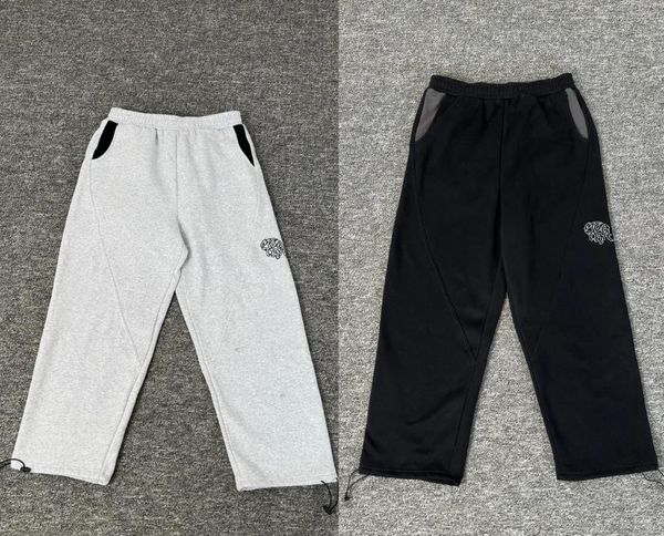 

Men's Pants 2025 Patchwork Mertra Embroidery Logo Sweatpants Men Women High Quality Fleece Trousers Jogger Drawstring Casual, Me-p063-2