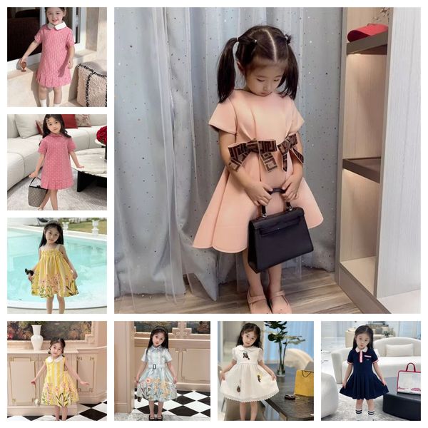 Baby Girl Designer Clothing Luxury Dresses Children Fashion Short High Quality Size 90-160Cm