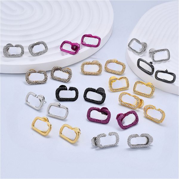 

Designer Earrings V Letter Full Diamond Earrings Various Styles Available Women's Silver Needle Earrings High Quality
