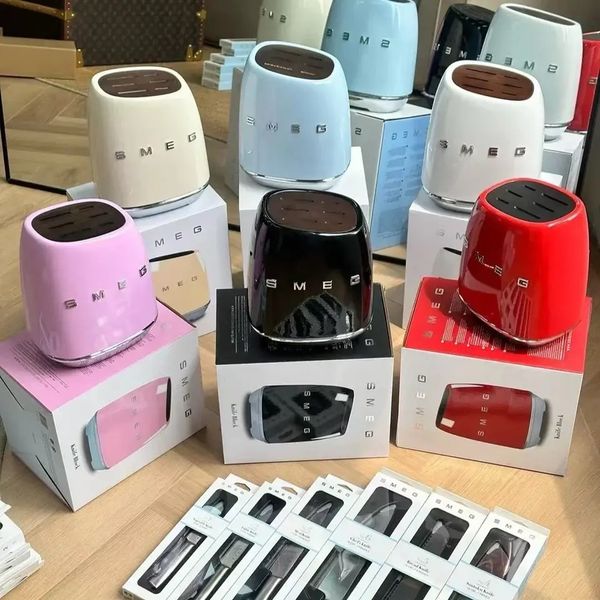 

Luxury Knive Block Kitchen Cream Black White Tool Holder Knives Multi-functional knife Bread knife Meat knife High Quality Stainless Steel 6-piece set Kitchen Knives