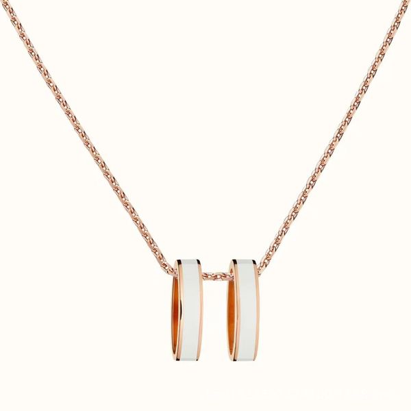 

Luxurious Enamel Letter Pendant Necklace Women's Jewelry Classic and Elegant Necklace Multiple Colors Available Lady's Necklace