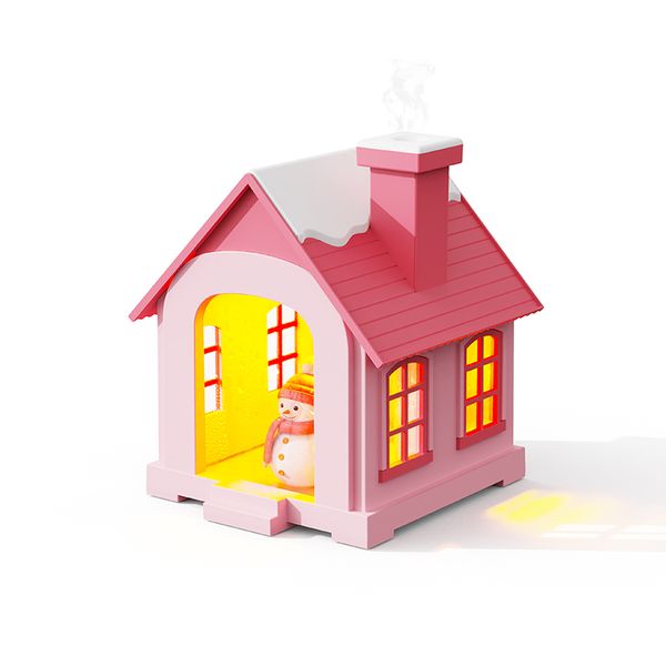 Christmas Snowman House Light-Up Humidifier with Timer Auto-Shutoff Feature
