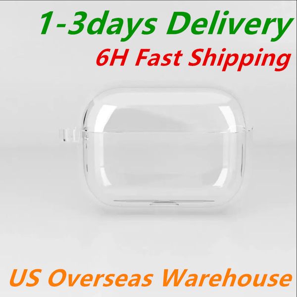 USA Stock For Airpods pro 2 3 4 airpods Max airpodspros airpodsmax Earphones Headphone Accessories Solid Silicone Protective Cover Wireless Charging box Case