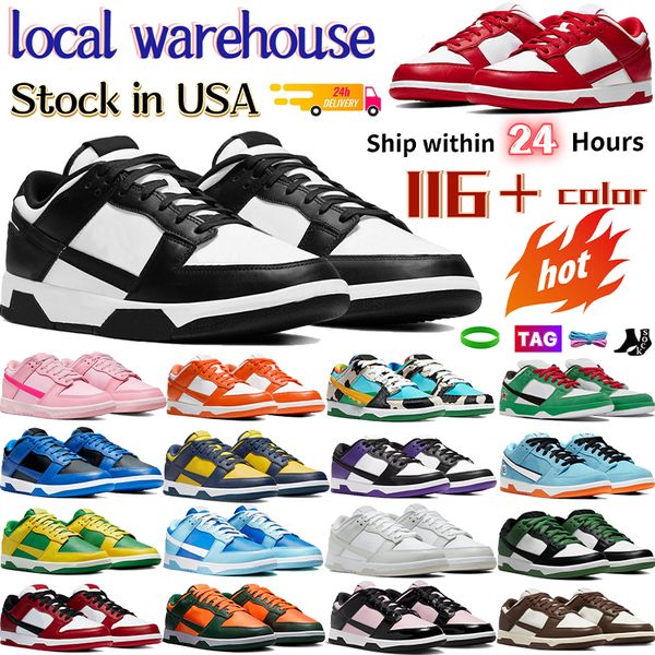 Designer Shoes local warehouse Mens Sneakers Black White Triple Pink Grey Womens low outdoor sports Trainers men Flats women Running shoes stock in USA shoe size 36-45