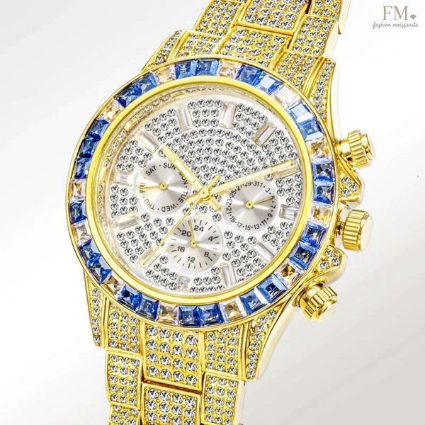 

Designer Colorful Moissanite Watch for Women - Custom High-Quality Quartz Style, Stainless Steel, Rectangle Dial, Crystal Window Band, Swiss Quality, Multi-color