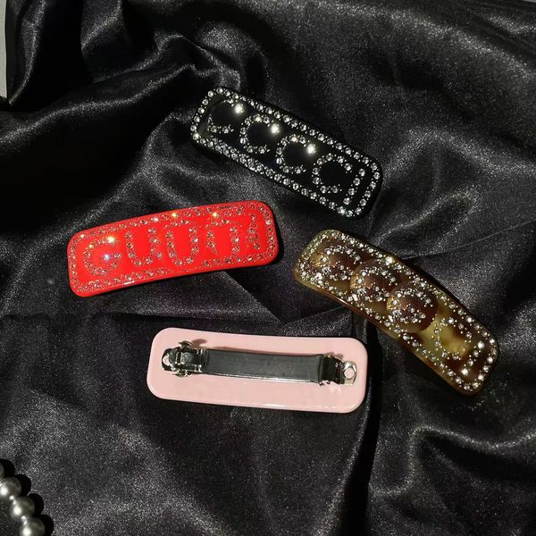 

Designer Hairpins Diamond-studded Hairpins High quality Brand Spring Clips Duckbill Hairpins with Logos Acetate Side Clips and Branded Bangs Clips