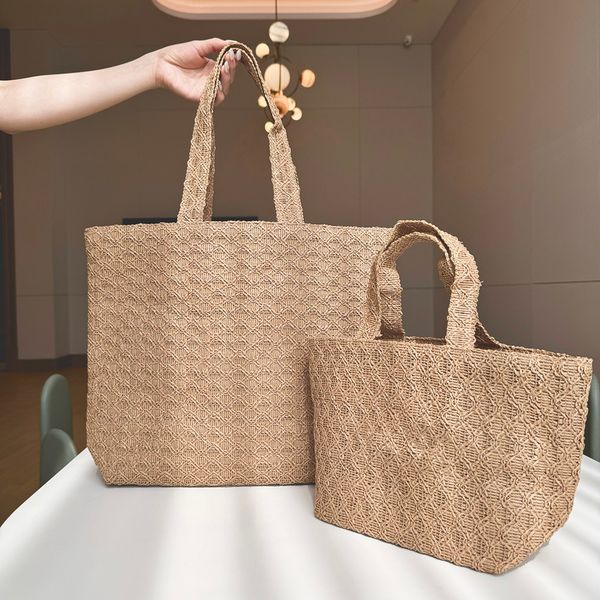 

Designer Women Lady Straw Shoulder Beach with Handle Giveaway Lunch Bag Cosmetic Beauty Pouch Makeup Organizer Box Storage Case, As picture