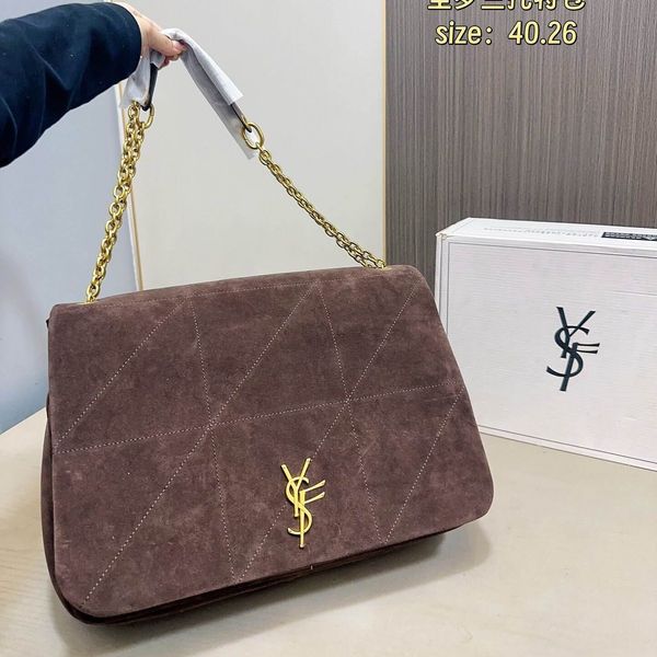 

Designer bag Shoulder bag Luxury armpit bag Gold logo Quilted velvet chain shoulder crossbody bag Women's small size fashion bag Walleyt, #1