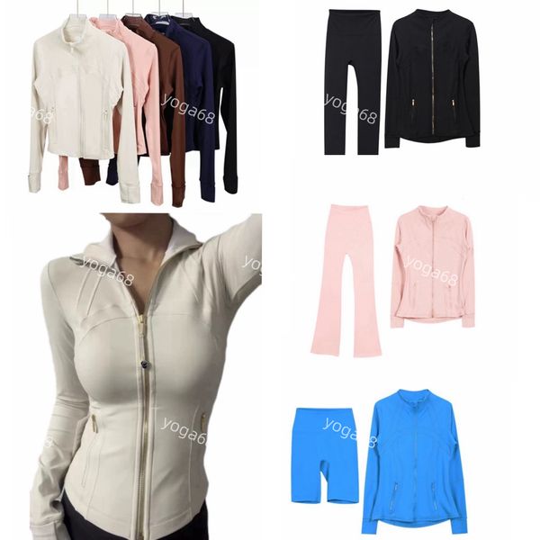 

Yoga Jacket sets Gold zipper Women Define jacket Workout Sport Coat Fitness Jacket Sports Quick Dry Activewear Top Solid Zip definejacket Yoga Set 2025 new, Green