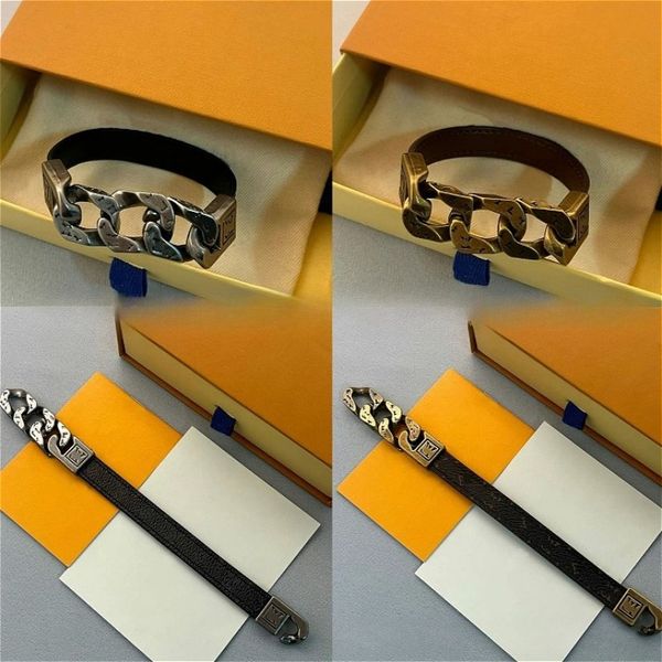 

Leather Bracelet High Quality Letter Print Unisex Belt Buckle Leather Bracelet Titanium Steel Bracelet Large Size 20cm