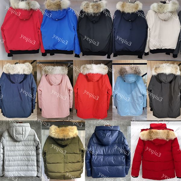 

Mens down jacket winter cold Coats Parkas Outerwear protection Windproof fashion warm coat with fur keep ccomfortable thicken Bomber jackets Fur collar Christmas, Pink