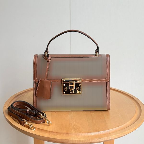 

Elegant Womens Leather Handbag Luxury Crocodile Patterned Tote with Removable Shoulder Straps, Brown