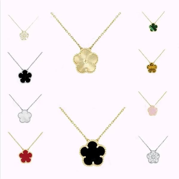 

Classic Flower Necklaces Designer for Women Plated Gold Jewelry Woman15mm Wide 45CM Length White Mother of Pearl Four Leaf Clover Necklace Christmas Holiday Gifts