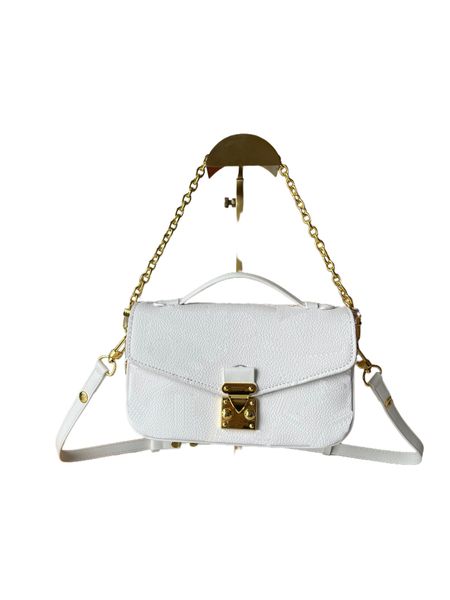 

Designer Womens Handheld Crossbody Handbag with Multiple Compartments, White