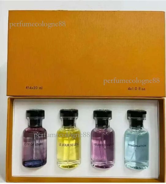 

perfume cologne brand 4*30ml Perfume Set Imagination City of Stars Heures D'absence LE JOUR SE LEVE Long lasting smell France Fragrance Box Kit Christmas Gift