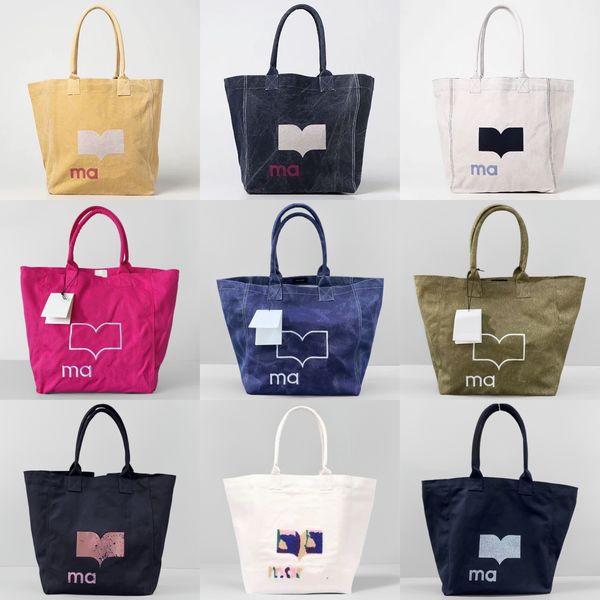 

Embroidery Tote Bags Marantts Canvas Shopping Shoulder Bag Women Designer Printed Casual Handbag, Blue