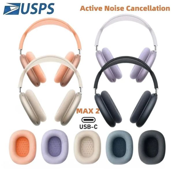 

USA Stock for Apple Airpods Pro 2 Max Bluetooth Headphone Maxes Earbuds Accessories Airpod TPU Silicone Case AirPodsPro Max 2 Noise Cancelling Headset.