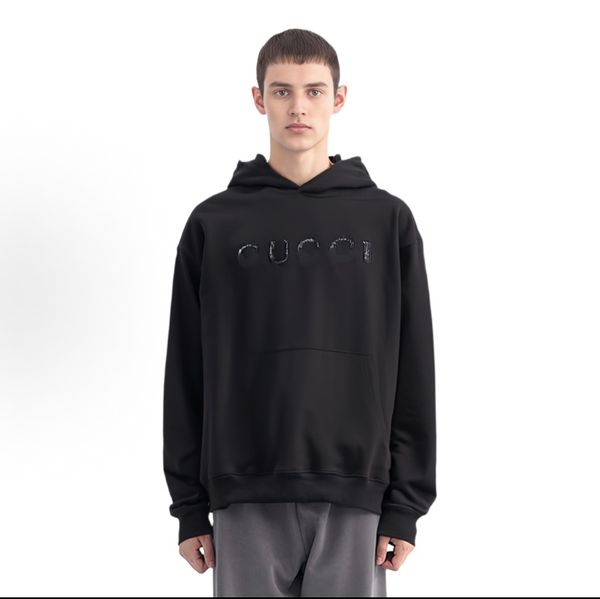 

Fashion hoodie designer's new men's and women's hoodies. Classic logo fabric with delicate touch, beautiful shape, and loose fit, Black