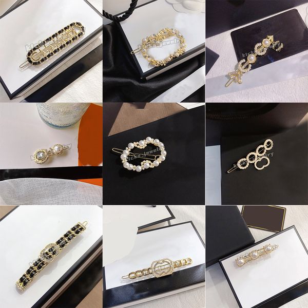 

Classic hairpin designer hairpin fashion hairpin women's simple personality letter designer hairpin pearl hairpin high quality jewelry birthday party gift