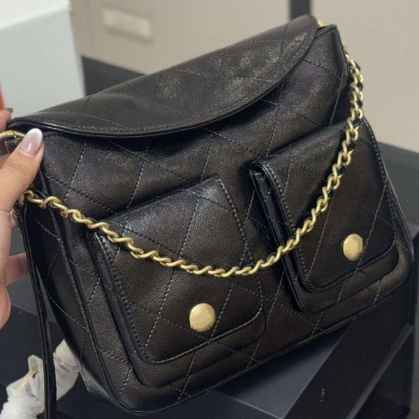 

designer bag TOP quality womens diamond grid sheepskin handbag single diagonal cross bag classic fashion chain bag square fat small square bag wallet 10A, White