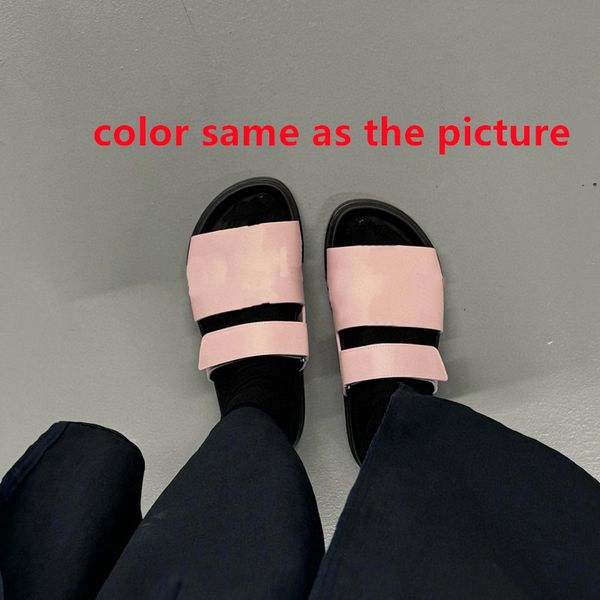 

2025 with box Designer Women Slippers Slides Sandals Leather Flats Ladies Room Outdoor Classic S P House Design Sandale Black Brown Slides Woman Sliders, Red
