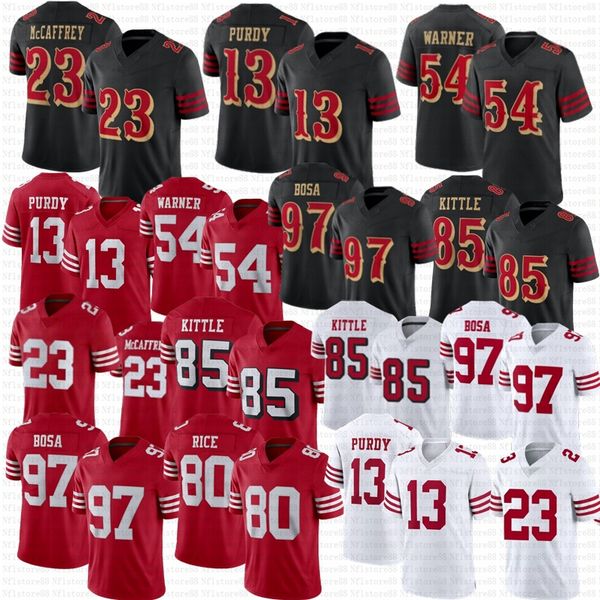 2025 Rivalries Christian McCaffrey Brock Purdy Football Jersey Nick Bosa George Kittle Fred Warner Jerry Rice Montana Aiyuk Young