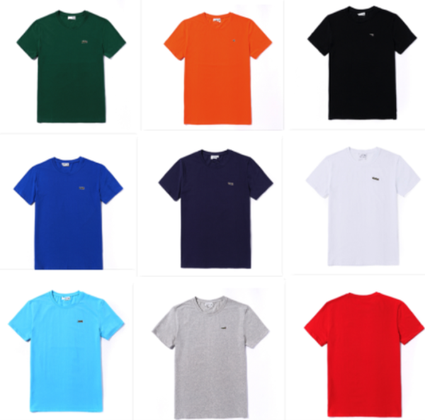 

mens designer t shirts crocodile new brand fashion regular fit France luxury men  shirt crewneck crocodilo conton hot hot sale, Gray