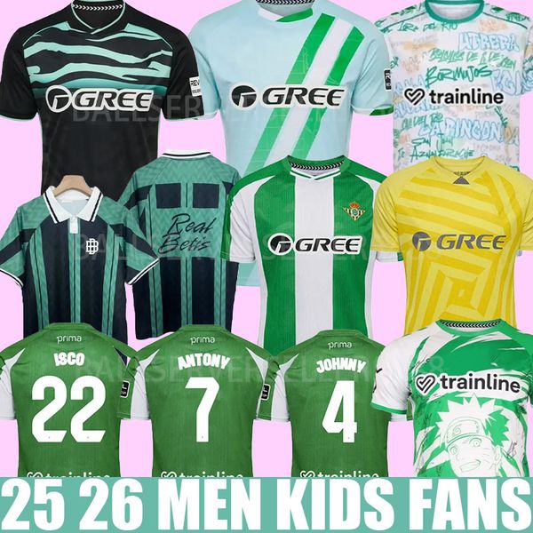 

25 26 real Betis ISCO ANTONY soccer Jersey 2025 Special Edition JOAQUIN LO CELSO EZ ABDE AITOR RUIBAL Shirt VITOR ROQUE PERRAUD AVILA CHIMY kids kit Football uniform, Gold