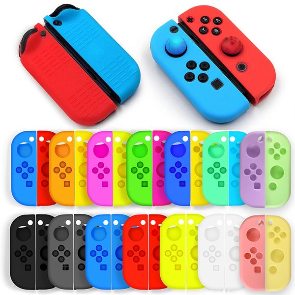 Silicone Grip Cover for NS Console Controller, Anti-Slip Handle Case Compatible with OLED Switch Model, Detachable Protective Shell