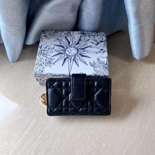 Designer Luxury Sheepskin Women's Card Holder Credit Card Wallet with 6 Card Slots Ideal for Daily Commute Dating Business Soft Leather 0074
