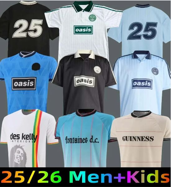 25 26 Tour Jacquard Jersey soccer maillot de foot football black Oasis Live Bohemians 2025 135th Anniversary Football Shirts Kit Fontaines OasisS 8888