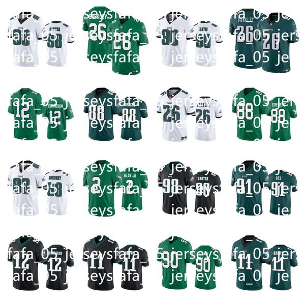 NFL Eagles Jerseys Saquon Barkley Jason Kelce A.J. Brown Jalen Zack Baun Reed Blankenship Dean Cooper DeJean Quinyon Mitchell Darius Slay jr Brandon Mailata Football