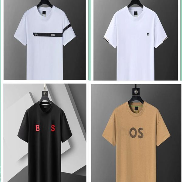 

Spring Summer Collection Unisex Designer T-Shirt with Short Sleeves and Round Neck - Black & White Cotton TOPB S-3XL