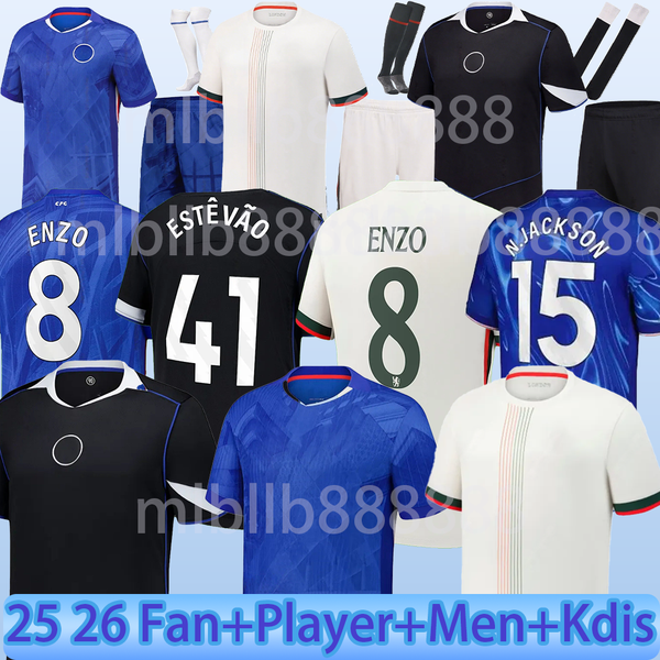 

ENZO CFC GARNACHO PALMER 120th Anniversary soccer jersey 25  ESTEVAO GITTENS pedro DELAP HATO MUDRYK NETO 2025 2026 football shirt adult kids kit CAICEDO, 25/26 home winners player