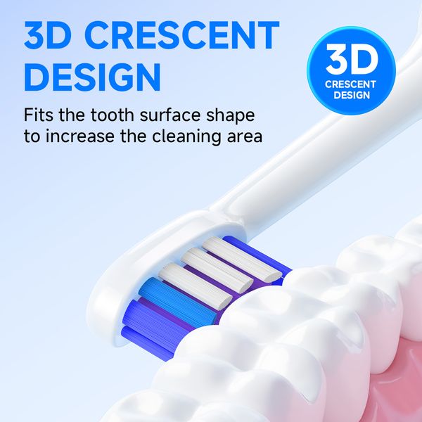 

Sonic toothbrush heads. Compatible with Philips 5, 6, 7, 8, 9. Delivering powerful cleaning and stain removal plus better gum health, .(HB-70A) 8 Pack
