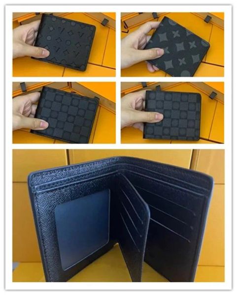 

Top High Quality wallet man Credit designer Holder Paris style Designers Classic Mini Genuine Leather Card Holde Wallet with out box, Brown flower 60017