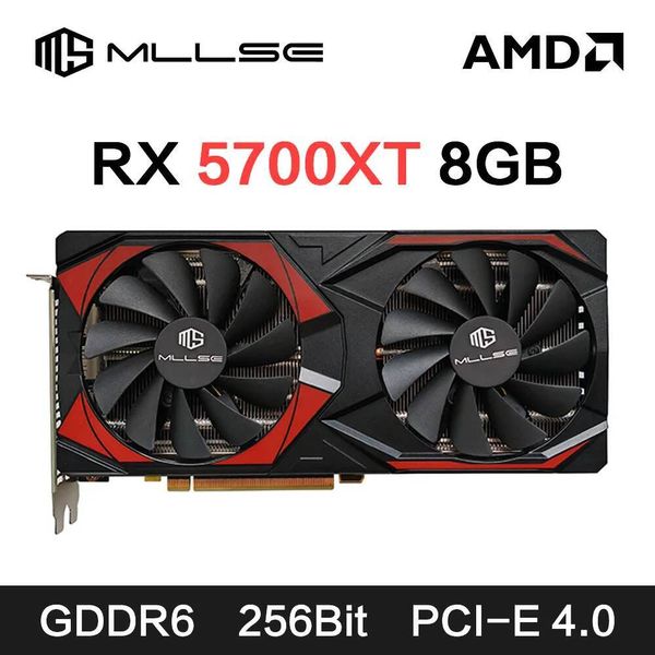 MLLSE AMD RX 5700 XT 8GB Graphics Card GDDR6 256Bit PCIE 4016 68Pin Radeon GPU Rx 5700XT Gaming Video Card Placa De Video