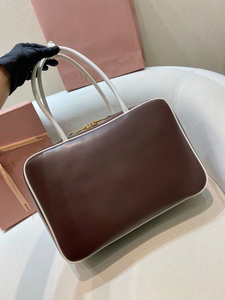 

Handbag Long handle briefcase Bag Women Shoulder Bags Leather Handle Interior Zip Pocket Large Capacity Pocket Solid Color Handbags, Burgundy
