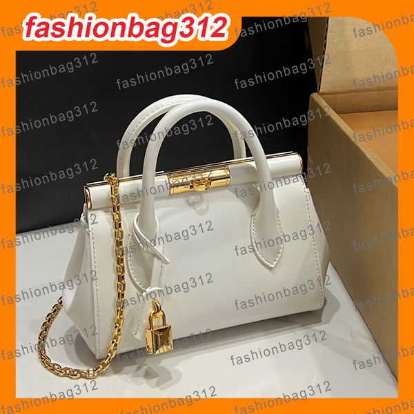 

2025 New Designer bag Totes Luxury Cross Body Rotating Lock Closure Handbag Genuine Leather with Structure for Women Fashion Bags Shopping Bags Lady Stewardess Bag, Brown