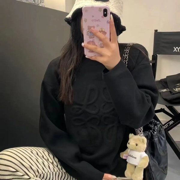 

Designer women' letter top Autumn/Winter high quality fashion embossed letter knitted jumper women' loose keep warm sweater top, L06 high quality