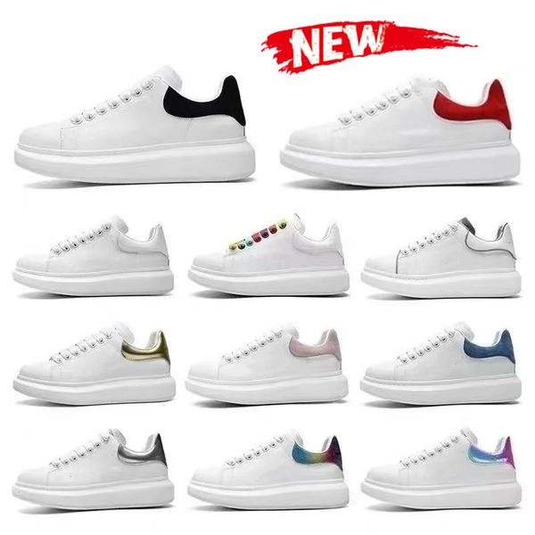 Designer Shoes Leather Lace Up Fashion Platform Sneakers Black White Mens Womens Velvet Suede Casual Shoes Chaussures Size 36-45