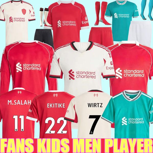 

25 26 Mohamed Salah ISAK wirtz Ekitike SZOBOSZLAI football jersey MAC ALLISTER VIRGIL camiseta GAKPO Milos Kerkez Frimpong long sleeves Soccer Jerseys kids kits, Orange