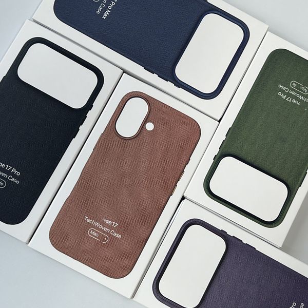 

Offical Magsafe TechWoven Phone Case For iPhone Pro Max 17pro 17 Air Cases Wireless Charging Back Cover With Box, Black