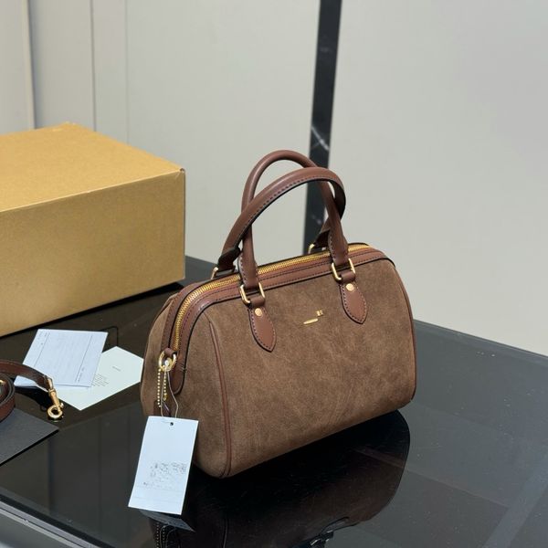 

designer bags Mirror quality Womens tote Suede leather Designer Bags laurel shoulder rowan Boston bag Handbag Crossbody Sac Fashion Leisure Pochette purse, Fuchsia