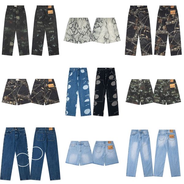 Designer Mens Baggy Jeans Denim Shorts Embroidery Letter Print Camouflage Jeans Vintage Hip Hop Washed Jeans Jorts Men